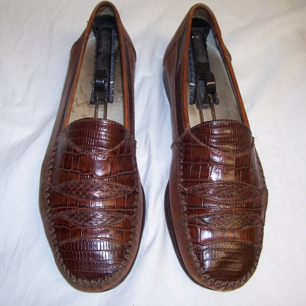 Stacy Adams snake skin dress/slip on shoes